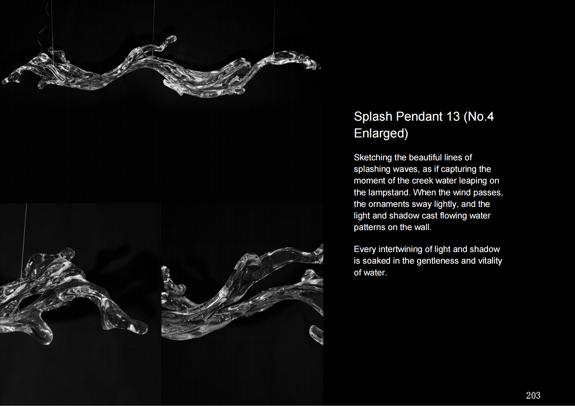 Water Splash Pendant Light M Enlarged